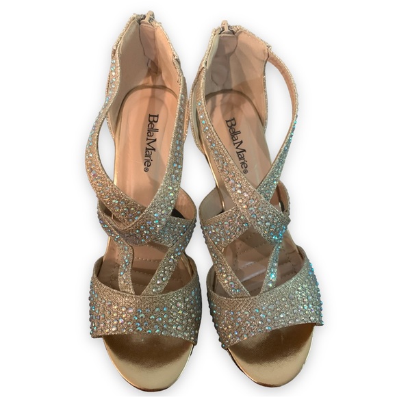 🌟✨Gold Wedges with Rhinestones✨🌟 - Picture 2 of 4